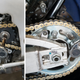 Torquing down the sprocket fasteners.